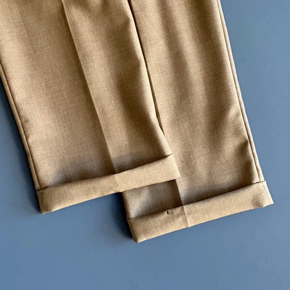 Vintage 1998 Ralph Ralph Lauren Dress Pants | 32x30 | Tan Pleated Cuffed Canada